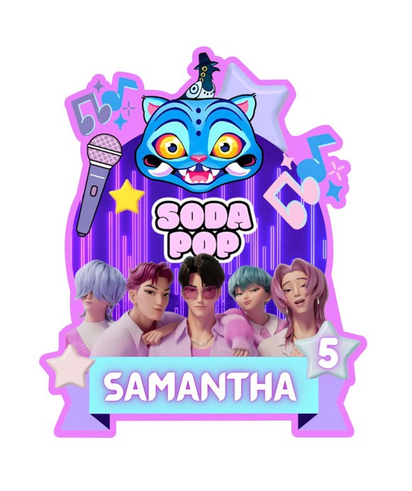 KPop Demon Hunters Happy Birthday Cake Topper –...