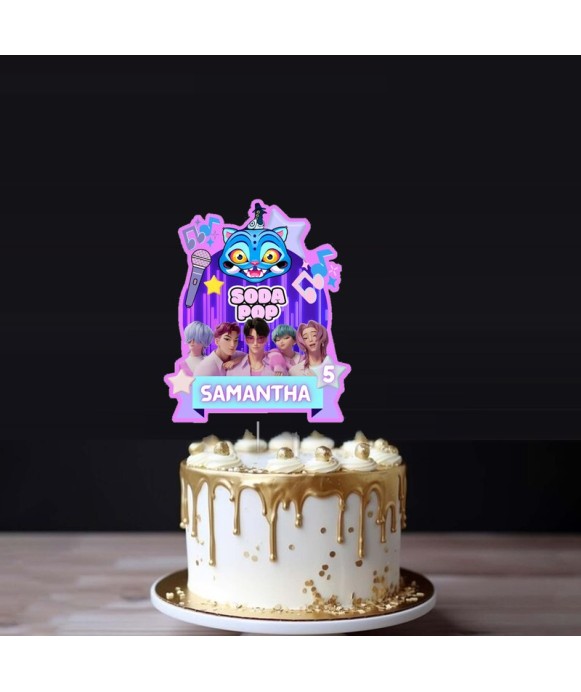 KPop Demon Hunters Happy Birthday Cake Topper –...