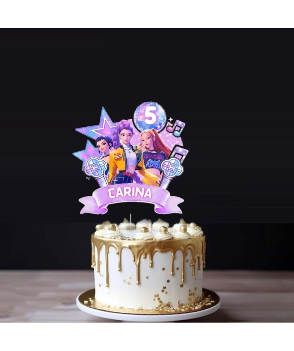 K-Pop Demon Hunters Cake Topper – Huntrix Trio...