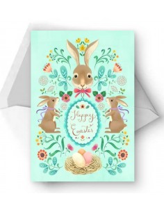 Vintage Bunny - Greeting Card