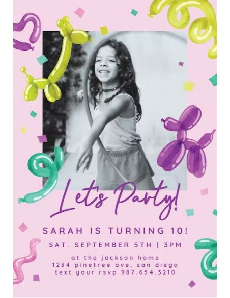 Photo Birthday Invitation for Kids