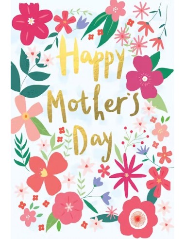 Pink spring flowers - mother's day card
