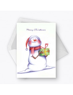 Christmas snowman - christmas card