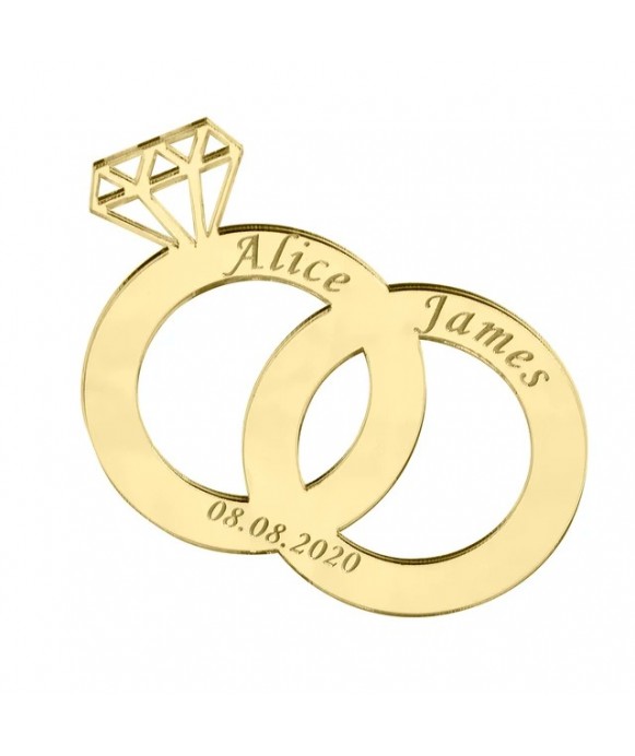 Cake Topper Ring Personalise