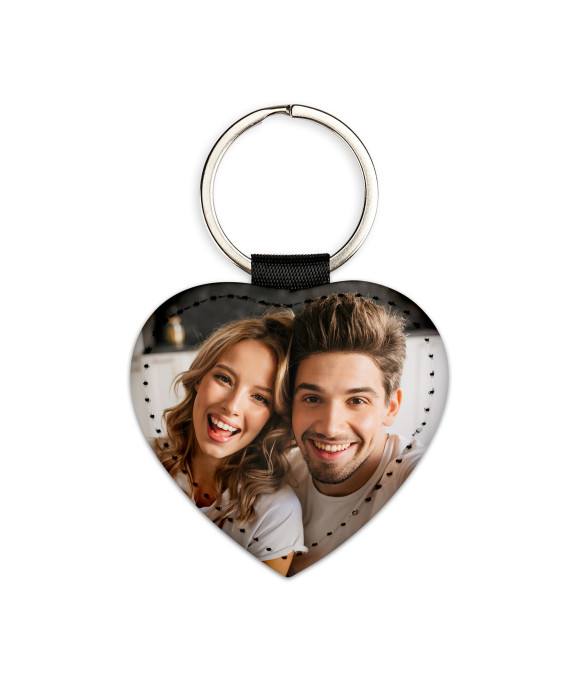 Custom Heart-Shaped Keychain – With Your Photo...