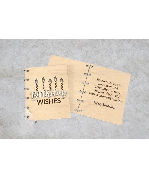 Birthday Wishes Greeting Card Wood
